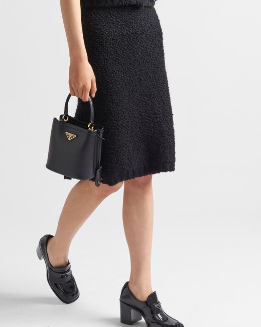 Prada Black Bouclé Mohair Knit Skirt