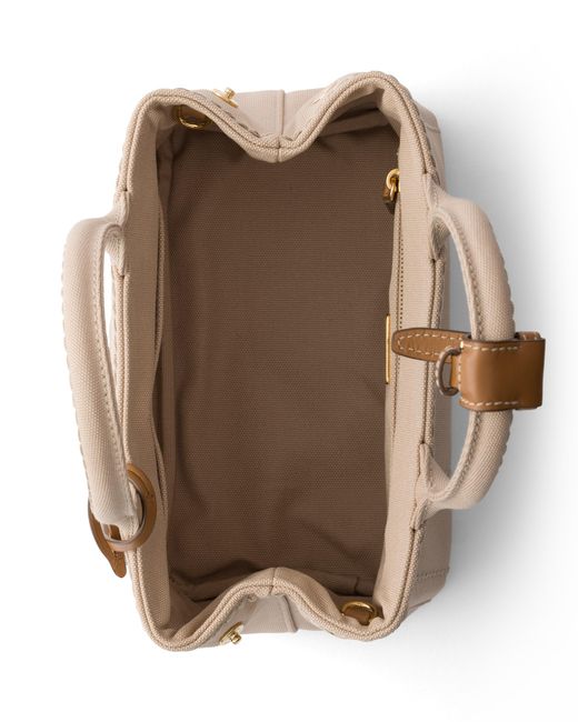 Borsa Jardinière Mini di Prada in White