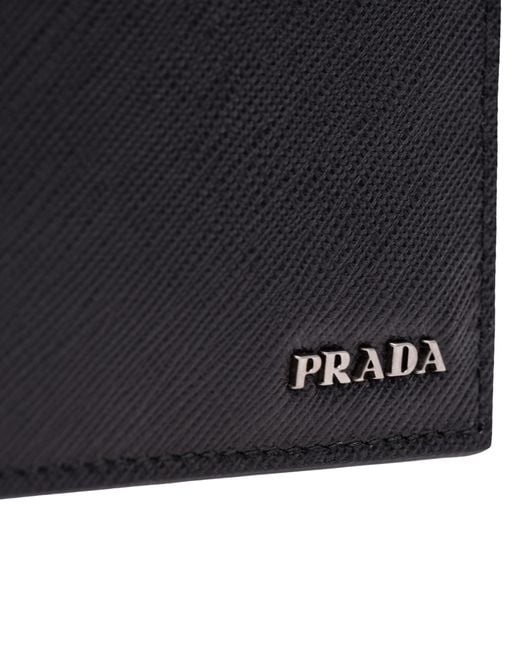 Prada White Saffiano Leather Wallet for men