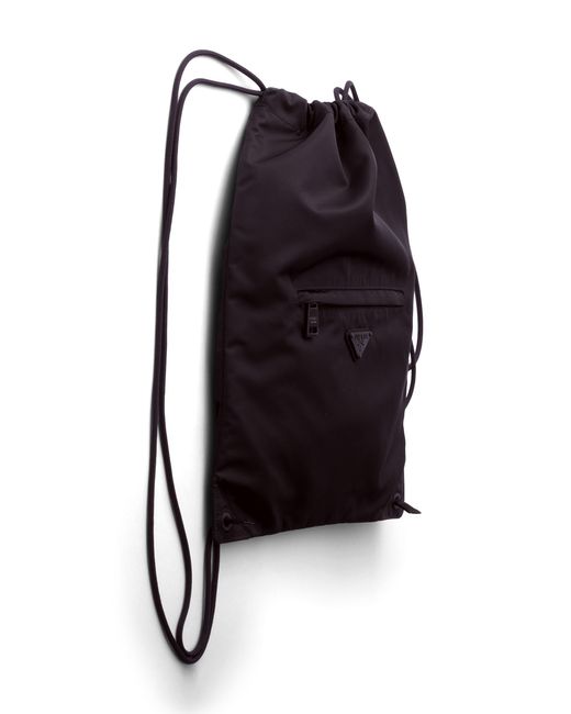 Prada Drawstring Backpack Prada Re-Nylon Drawstring Backpack in Black | Lyst