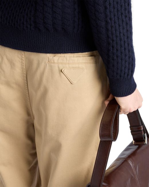 Pantalones Con Logo Triangular Prada de hombre de color Natural