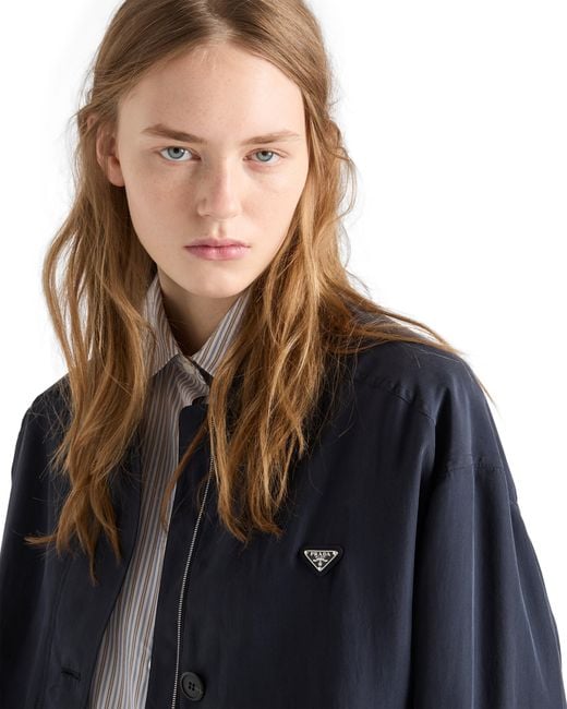 Prada Blue Silk Jacket
