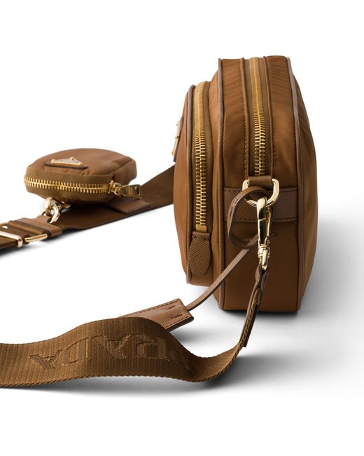 Prada Brown Re-Nylon Mini Shoulder Bag, Brandy