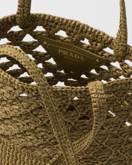 Prada Metallic Crochet Tote Bag