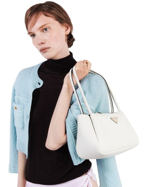 Borsa A Spalla Darling Medium di Prada in White