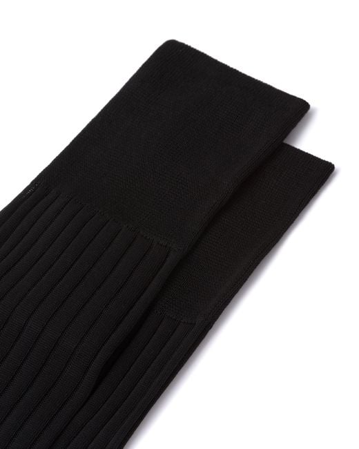 Prada Black Cotton Mid-Calf Socks, Size 10 for men