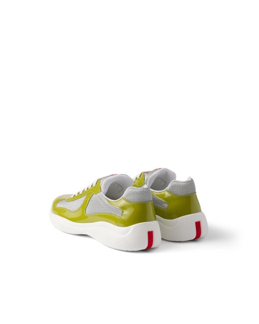 Zapatillas America's Cup De Charol Y Tejido Técnico, Hombre, Talla 5 Prada de hombre de color Green