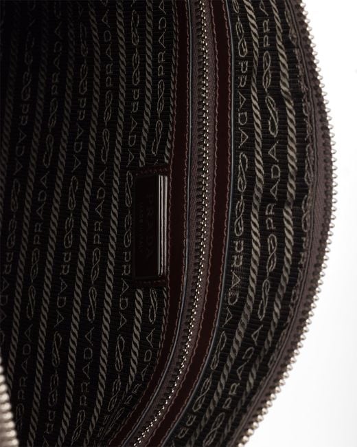Prada Brown Leather Shoulder Bag for men