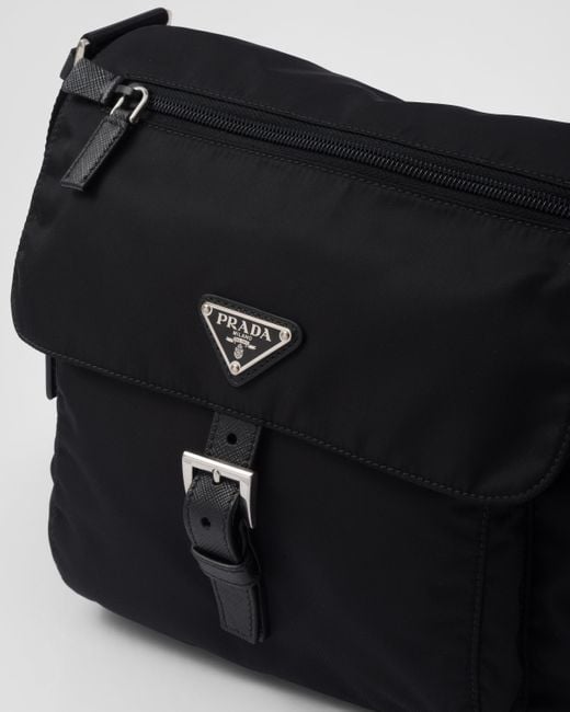 Borsa A Spalla Re-Nylon Con Logo di Prada in Black