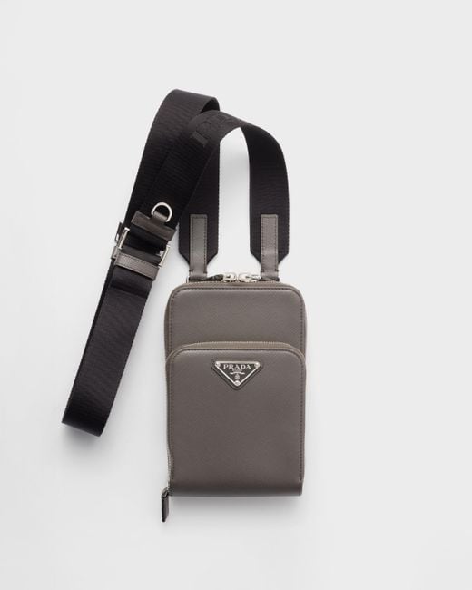 Prada Multicolor Saffiano Leather Smartphone Case for men