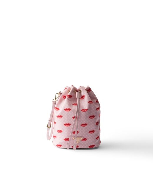 Prada Pink Printed Re-Nylon Pouch