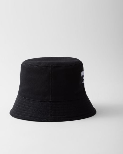 Prada Black Drill Bucket Hat
