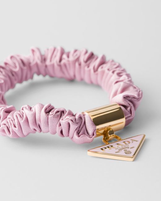 Prada Multicolor Elastische Haarbänder Aus Satin-Crêpe