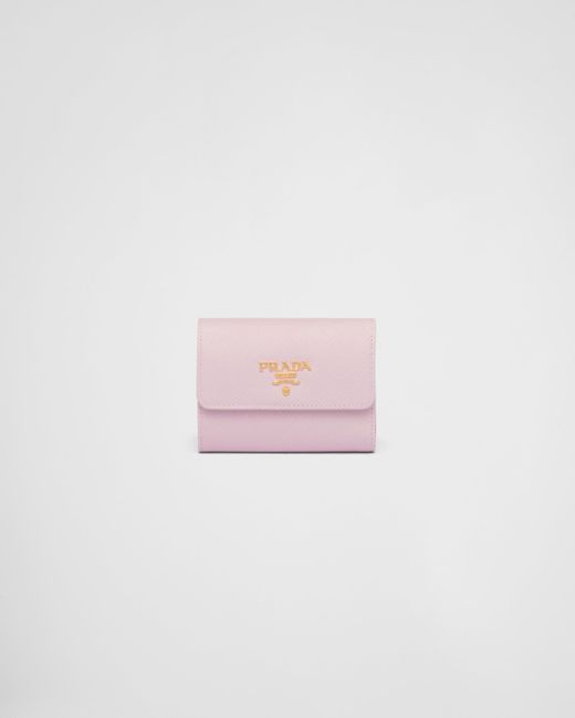Prada Pink Portemonnaie Aus Saffiano-Leder