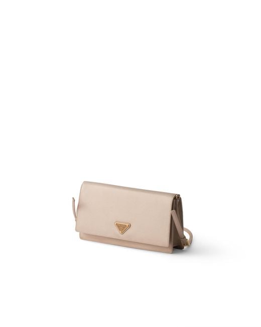 Prada White Satin Mini Shoulder Bag