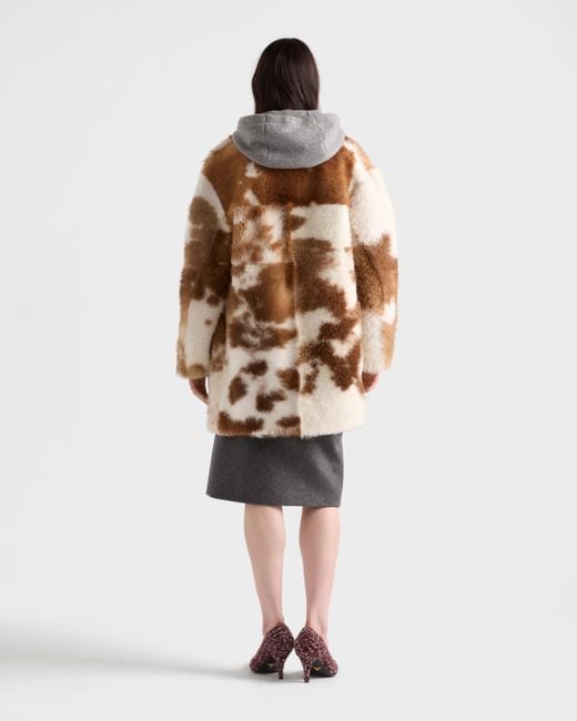Prada Natural Shearling Coat