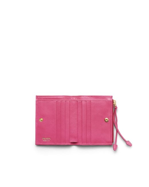 Prada Pink Small Leather Wallet