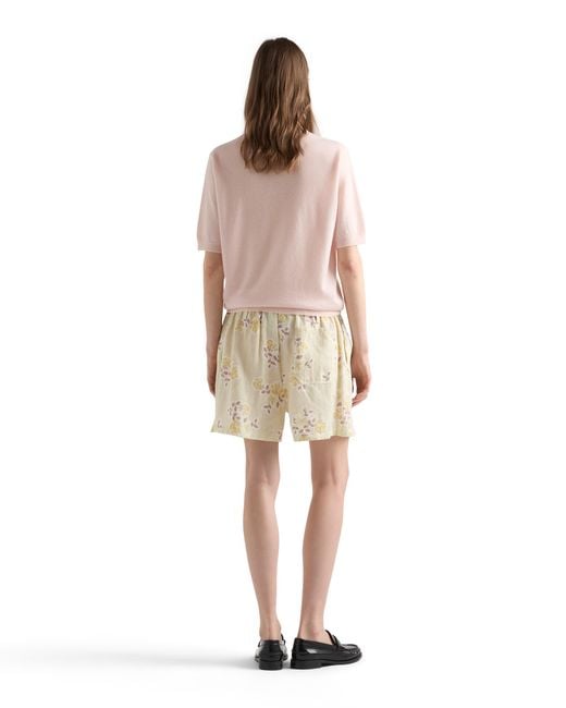 Prada Pink Short-Sleeved Cashmere T-Shirt
