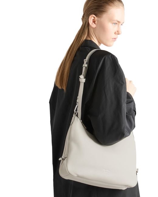 Borsa Fold Medium di Prada in White