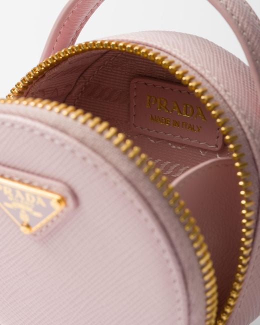 Prada Pink Saffiano Leather Mini-Pouch