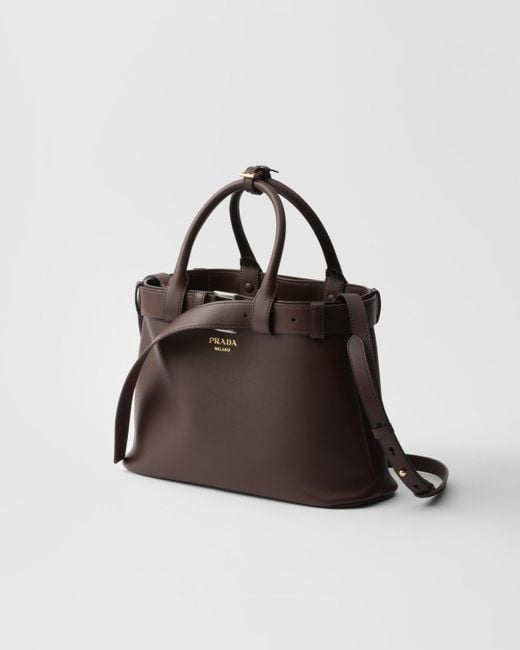Prada Multicolor Buckle Small Leather Handbag With Belt