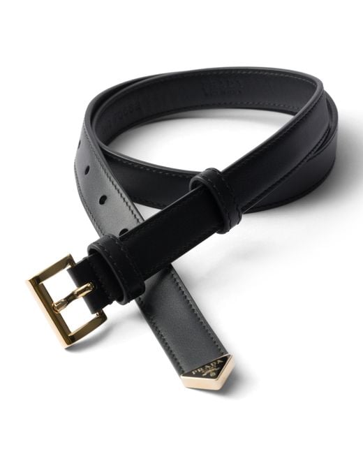 Prada Black Leather Belt