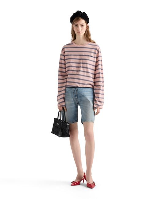 Borsa Shopping Medium di Prada in Black