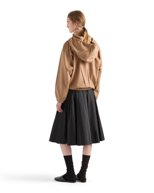Prada Brown Camel-Hair Blouson Jacket