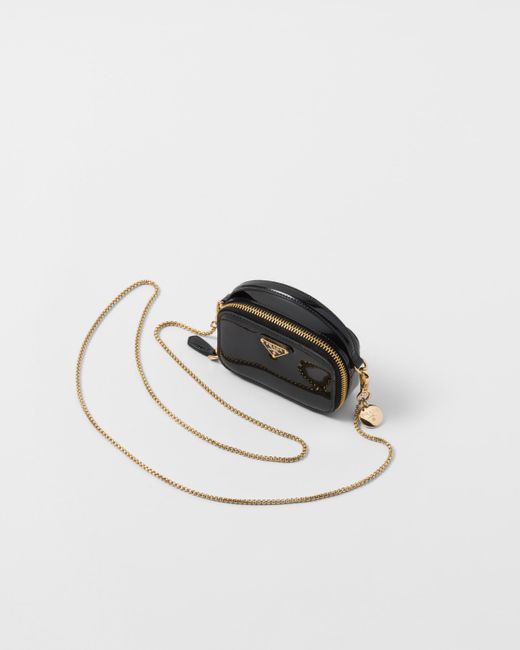 ショルダーバッグ・ポシェット PRADA | Patent leather mini pouch 1NR015_069_F0304 PRADA》 1NR015 069 F03KJ パテント ミニポーチバッグ (PRADA
