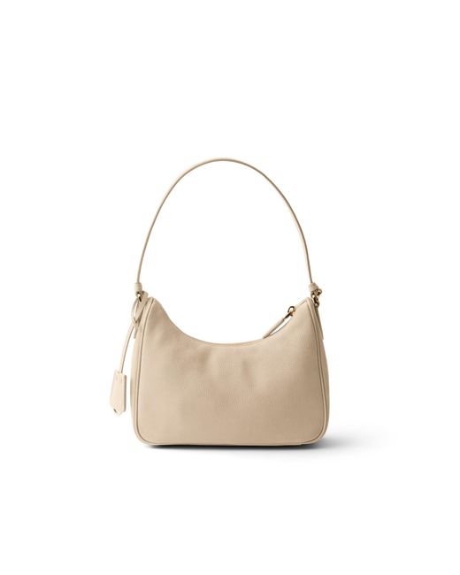 Prada White Re-Edition 2005 Nubuck And Saffiano Leather Mini-Bag