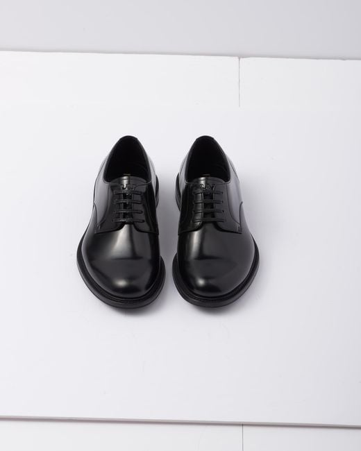 Scarpe Stringate di Prada in Black da Uomo