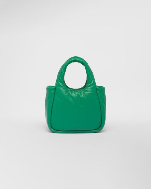 Prada Green Small Padded Leather Top-handle Bag