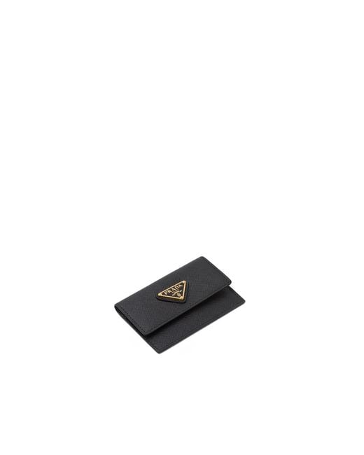 Prada White Saffiano Leather Card Holder
