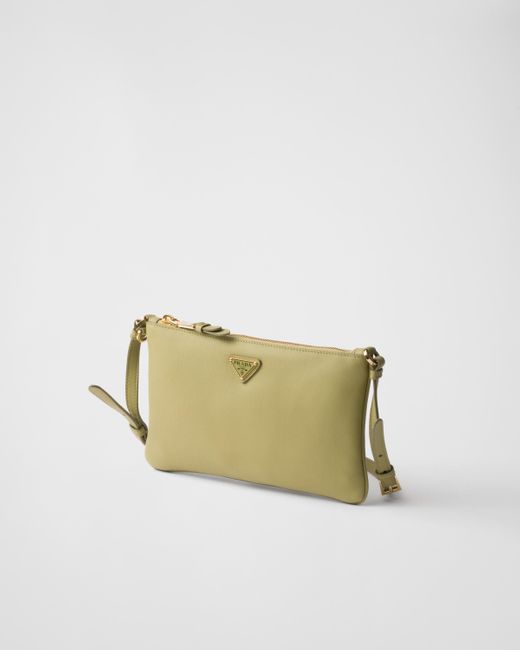 Pochette En Cuir Prada en coloris Green