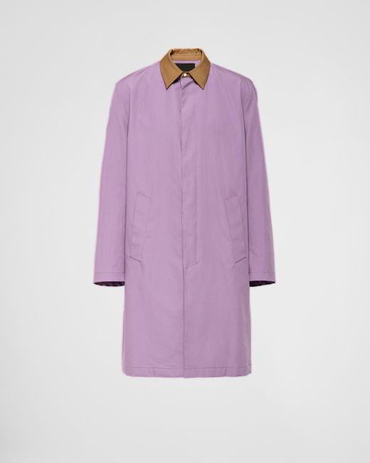 Prada Purple Cotton Raincoat for men