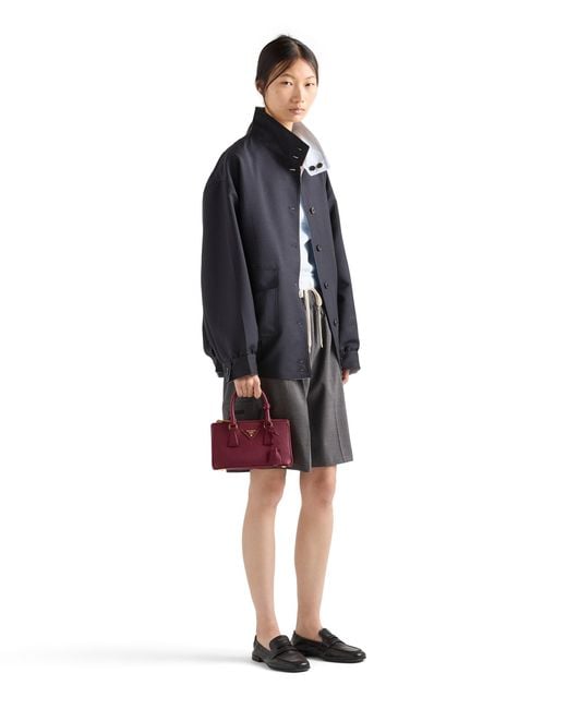 Prada Purple Galleria Mini Saffiano Leather Bag, Crimson