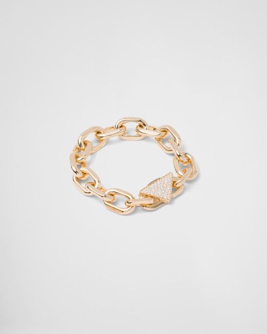 Prada White Eternal Chain Bracelet