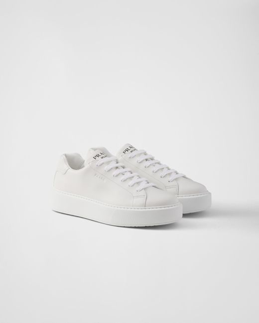 Prada Leather Sneakers in White for Men Lyst UK