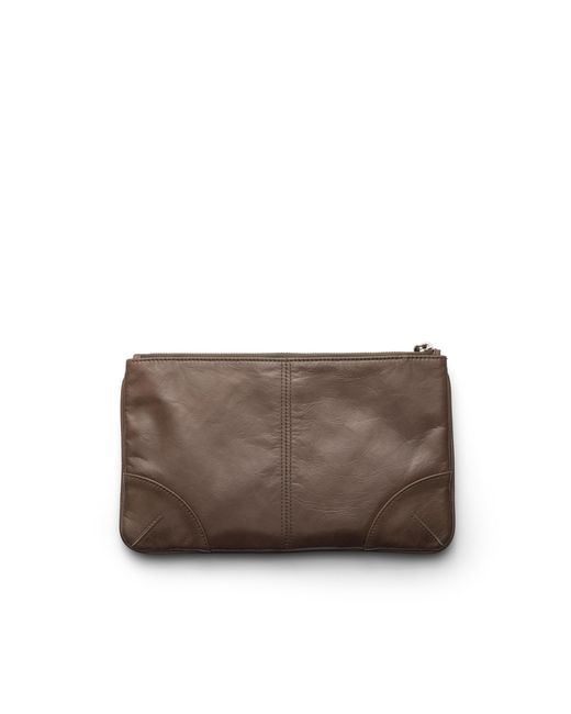 Prada Brown Leather Pouch for men