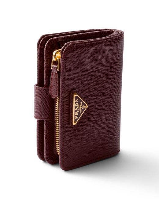 Prada Purple Small Saffiano Leather Wallet