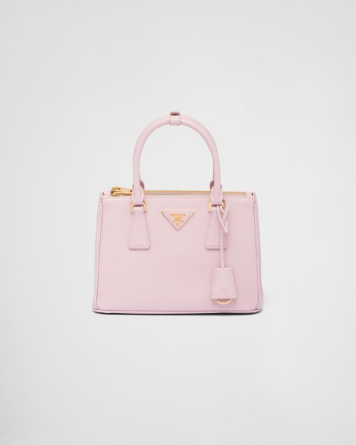Prada Pink Kleine Galleria Tasche Aus Saffiano-leder
