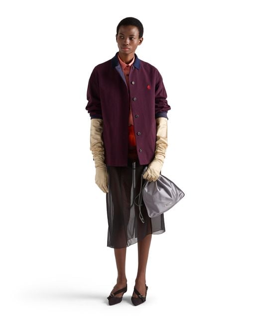 Prada Purple Piqué Blouson Jacket