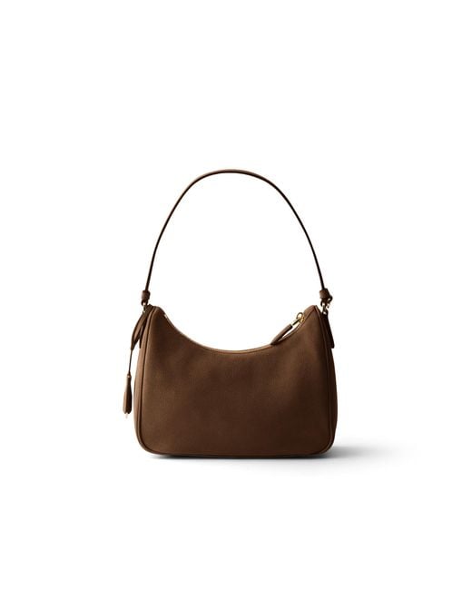 Prada Brown Re-Edition 2005 Nubuck And Saffiano Leather Mini-Bag