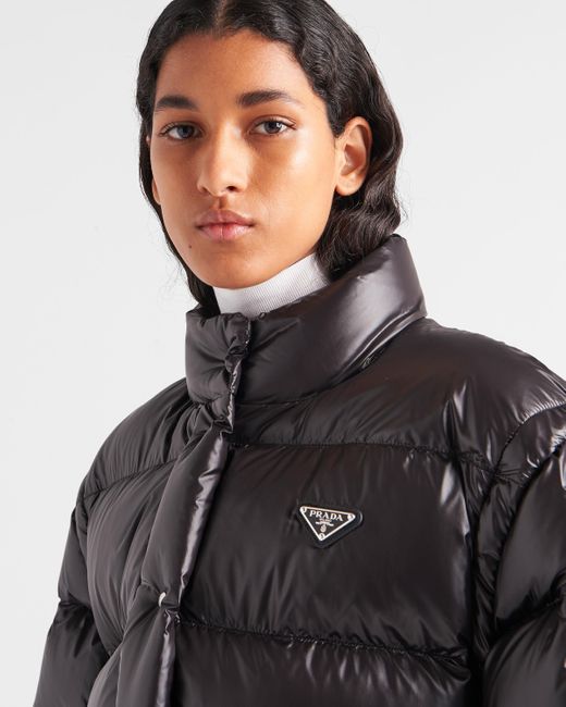 Prada Black Re-nylon Convertible Down Jacket