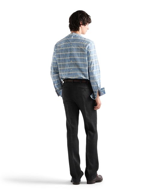 Prada Blue Cotton Shirt for men