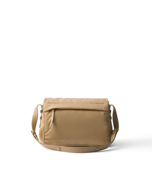 Prada Natural Traveller Medium Padded Re-Nylon Bag