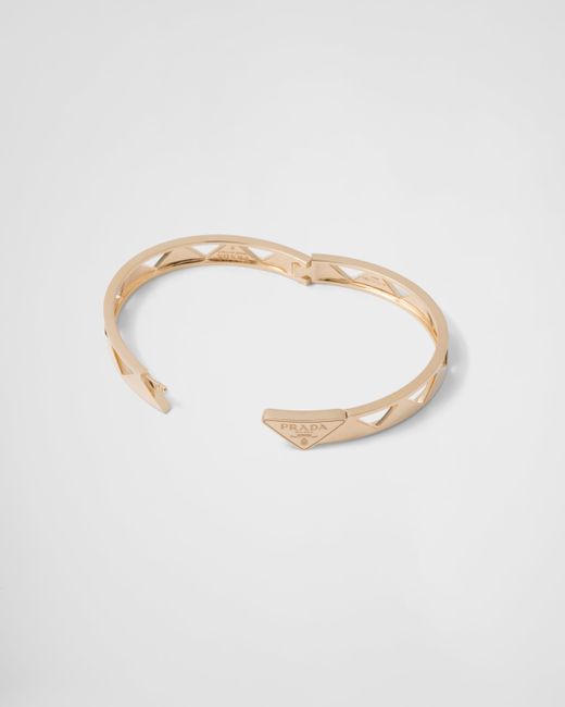 Prada White Eternal Cut-Out Bangle Bracelet