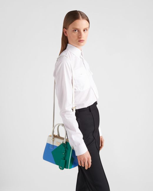 Prada Blue Small Galleria Saffiano Special Edition Bag