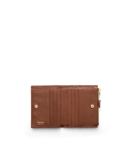 Prada Brown Small Leather Wallet