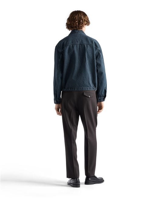 Prada Blue Denim Blouson Jacket for men
